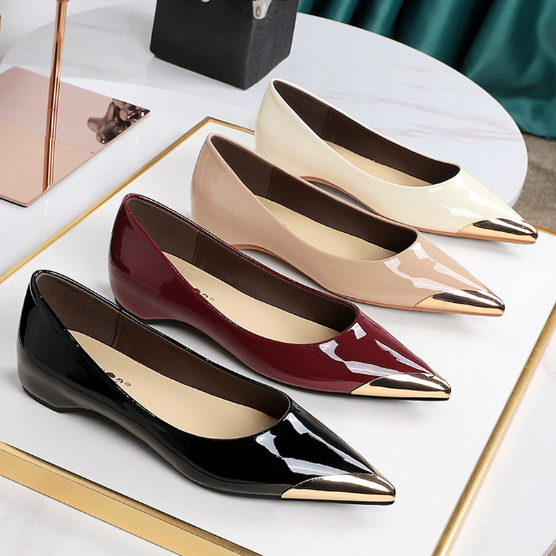 Shoes Heels Men - BIGTREE Schoenen Lage Hakken Damesschoenen Lakleer