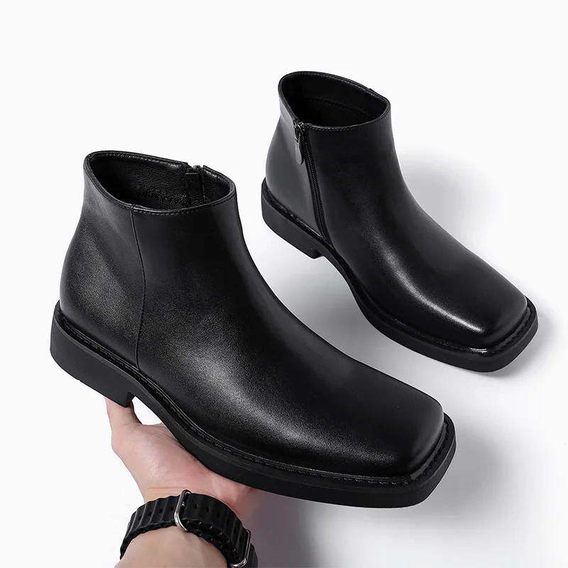 Men'S Shoes Qn - Zwart Nieuwe Mode Mannen Casual Lederen