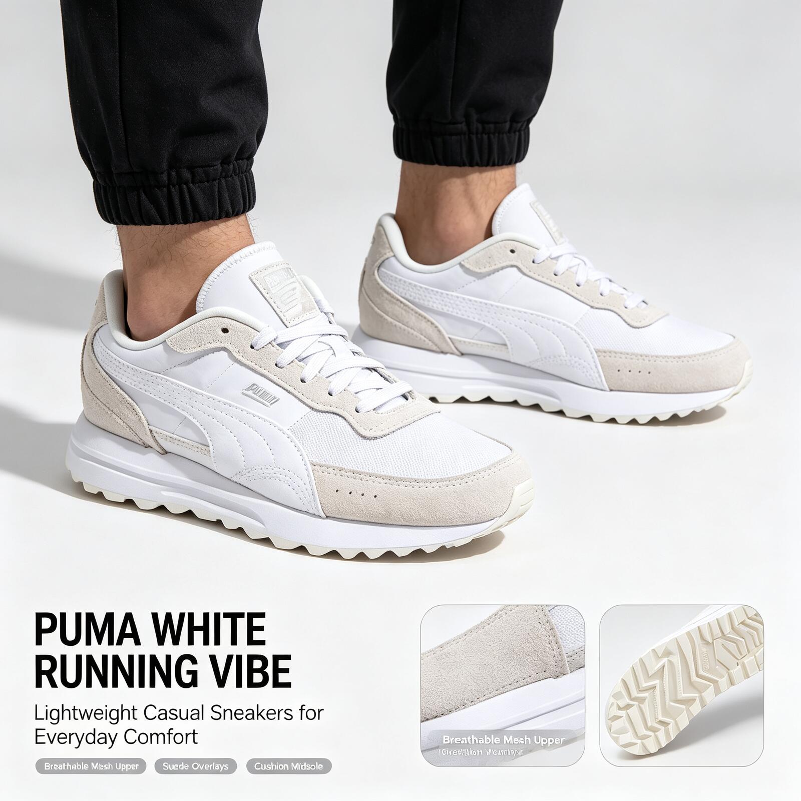 Men Shoes Puma - Nieuwe Hot Puma witte lichtgewicht hardloopschoenen