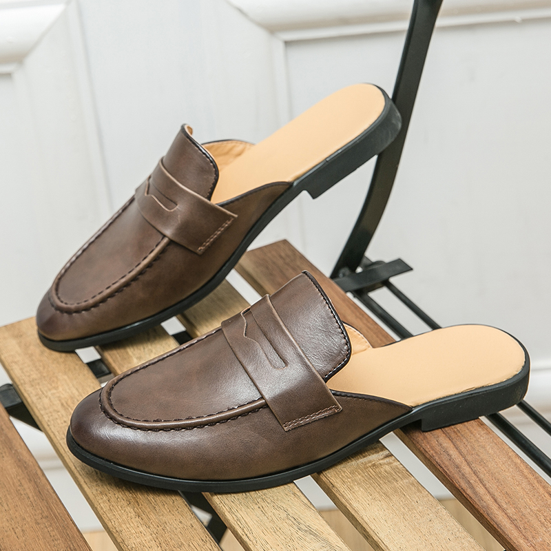 Shoes Heels Men - Heren Modieuze leren schoenen met halve