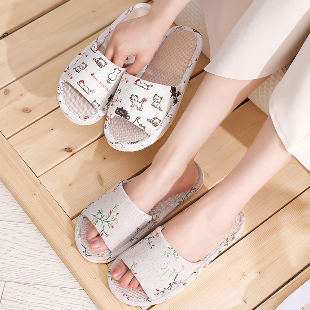 Men Shoes On Sale - Dames linnen slippers, huisslippers, zomerse lichte