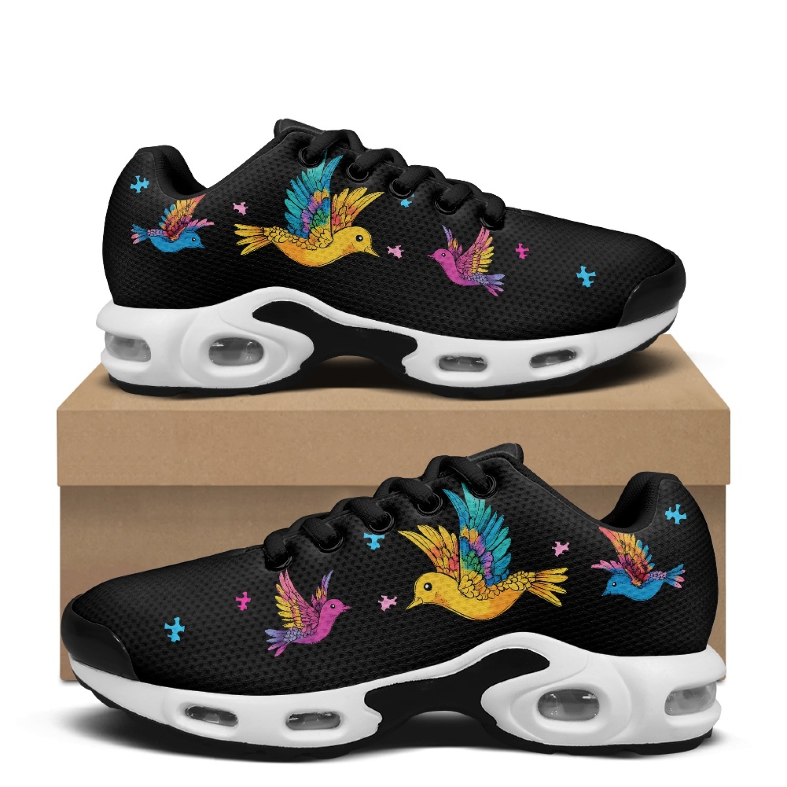 Men Shoes Quotes - PENSTROLL Kleurrijke Vogels Quote Comfort Air