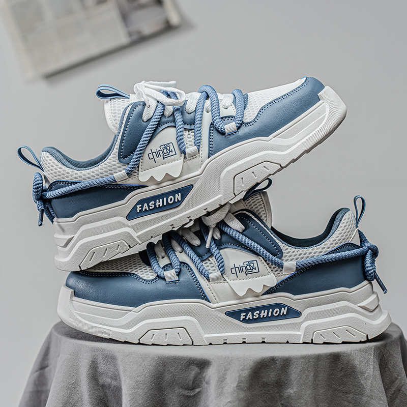 Shoes Heels Men - Zimni Minimalistische Sneakers Met Platte Hakken