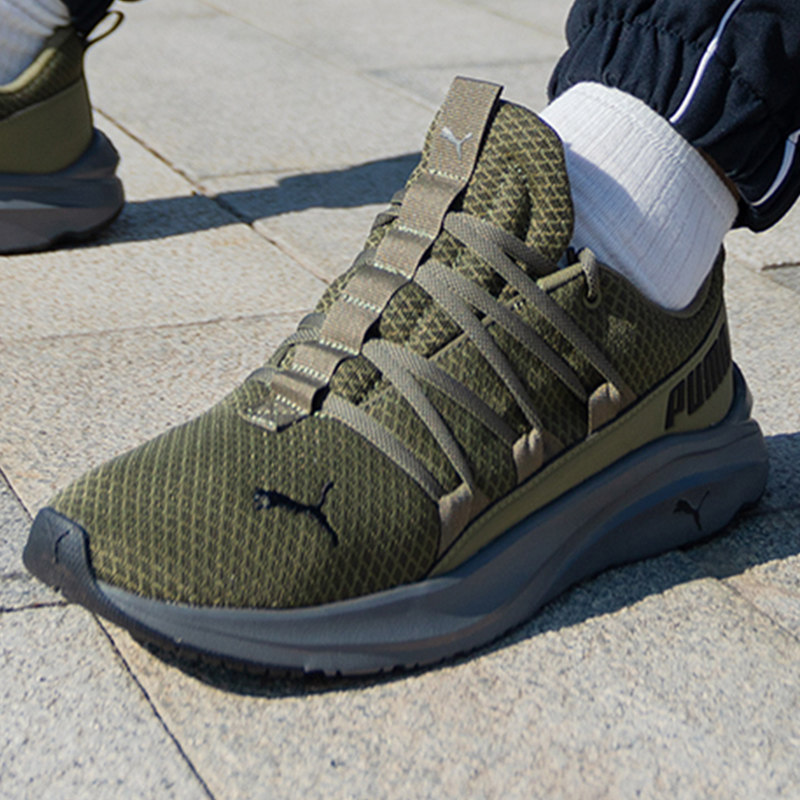 Men'S Shoes Puma Sneakers - PUMA Herenschoenen Nieuwe Militaire Groene Mesh