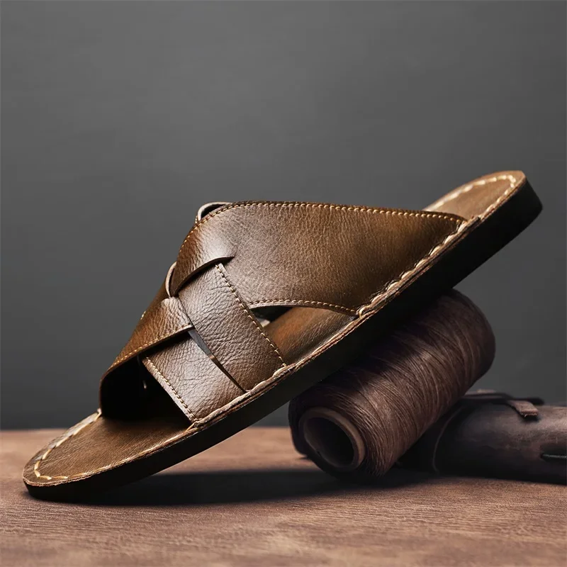 Echt leer Heren Casual Sandale - Men'S Shoes Qn recensie en prijs