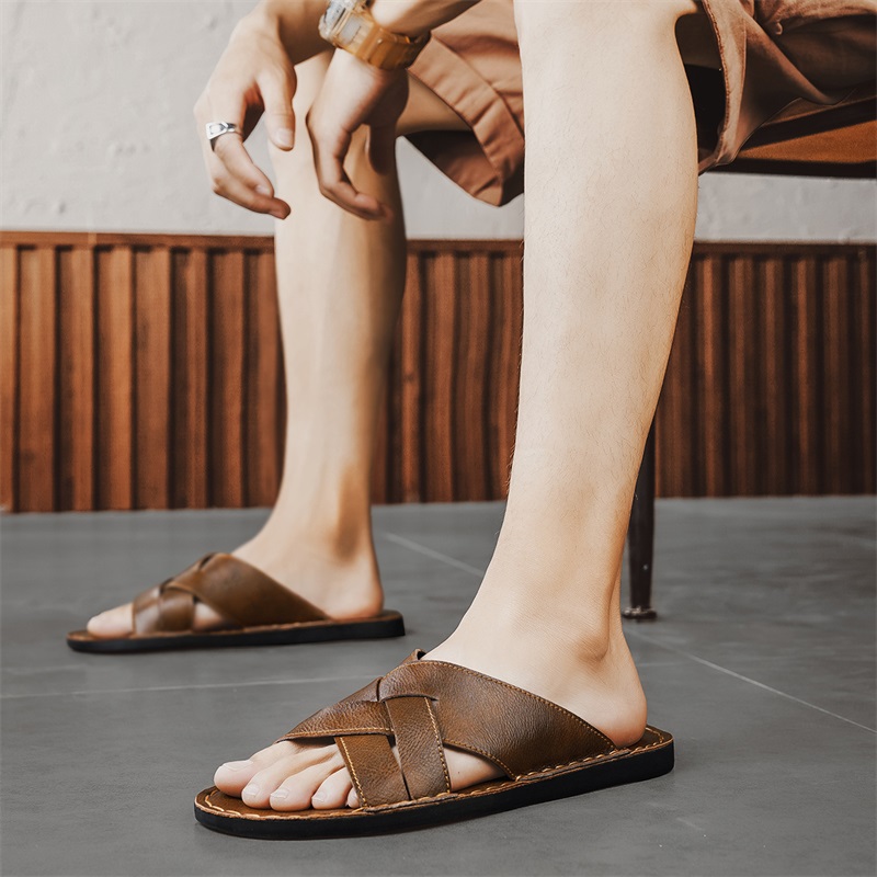 Echt leer Heren Casual Sandale - Men'S Shoes Qn recensie en prijs