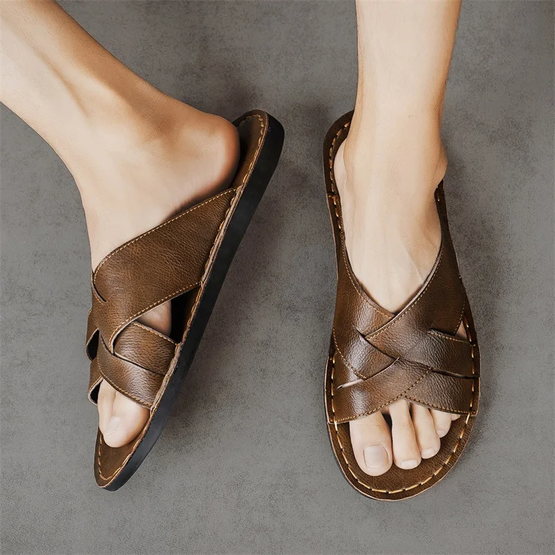Echt leer Heren Casual Sandale - Men'S Shoes Qn recensie en prijs