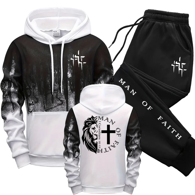 Man of Faith Pattern Herenset  - Men Shoes Joggers recensie en prijs