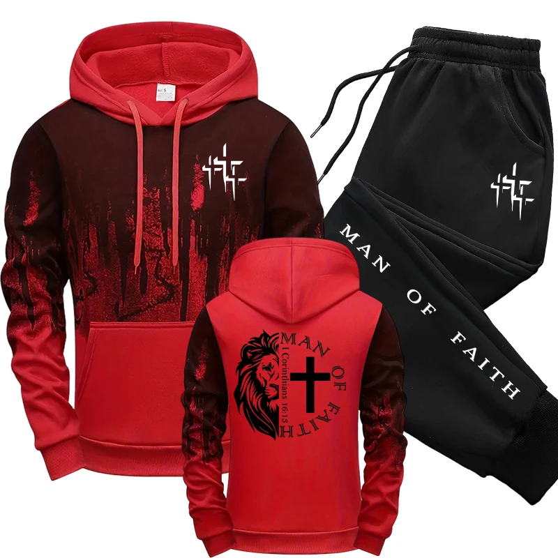 Man of Faith Pattern Herenset  - Men Shoes Joggers recensie en prijs